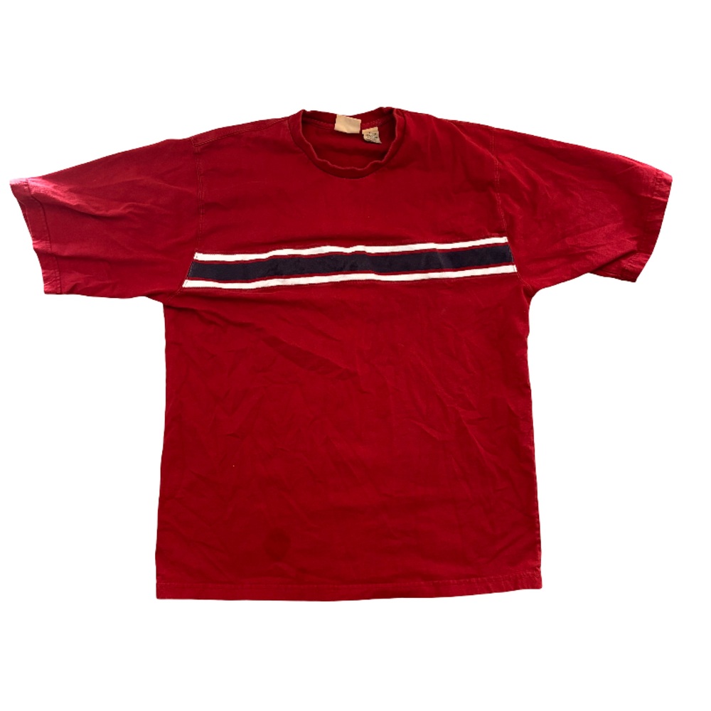 Red Field N’ Forest Men's T-Shirt with Striped Detail